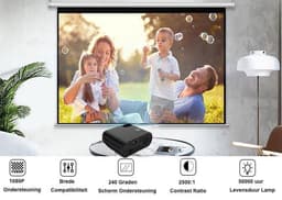 Upgrade | Mini Beamer - HD 1280 x 720P- Streamen Vanaf Je Telefoon Met WiFi - Mini Led Projector - Home Entertainment — thumbnail 4