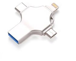 DrPhone 3-Drive – 64GB - Flashdrive - USB Stick - USB Opslag - Externe Geheugen voor Smartphones – Tablets - Lightning - Android – USB-C – USB. 3.0