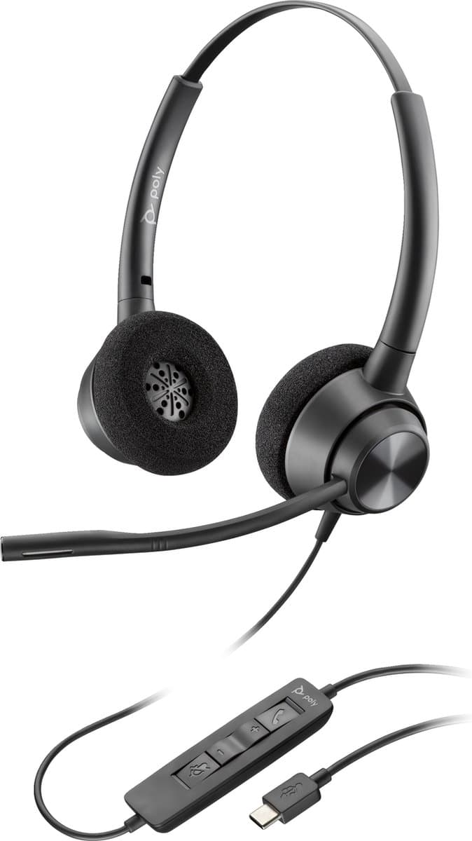 Headphones with Microphone Poly 214570-01 Black — afbeelding 1