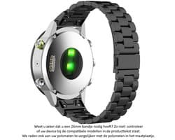 Zwart Stalen horloge Bandje 26mm geschikt voor Garmin Fenix 3 / 3 HR / 3 Sapphire, Garmin Fenix 5x, Garmin D2 & Garmin Quatix 3 – Maat: zie maatfoto – Quickfit Compatibel – 26 mm black smartwatch strap - metalen rvs band