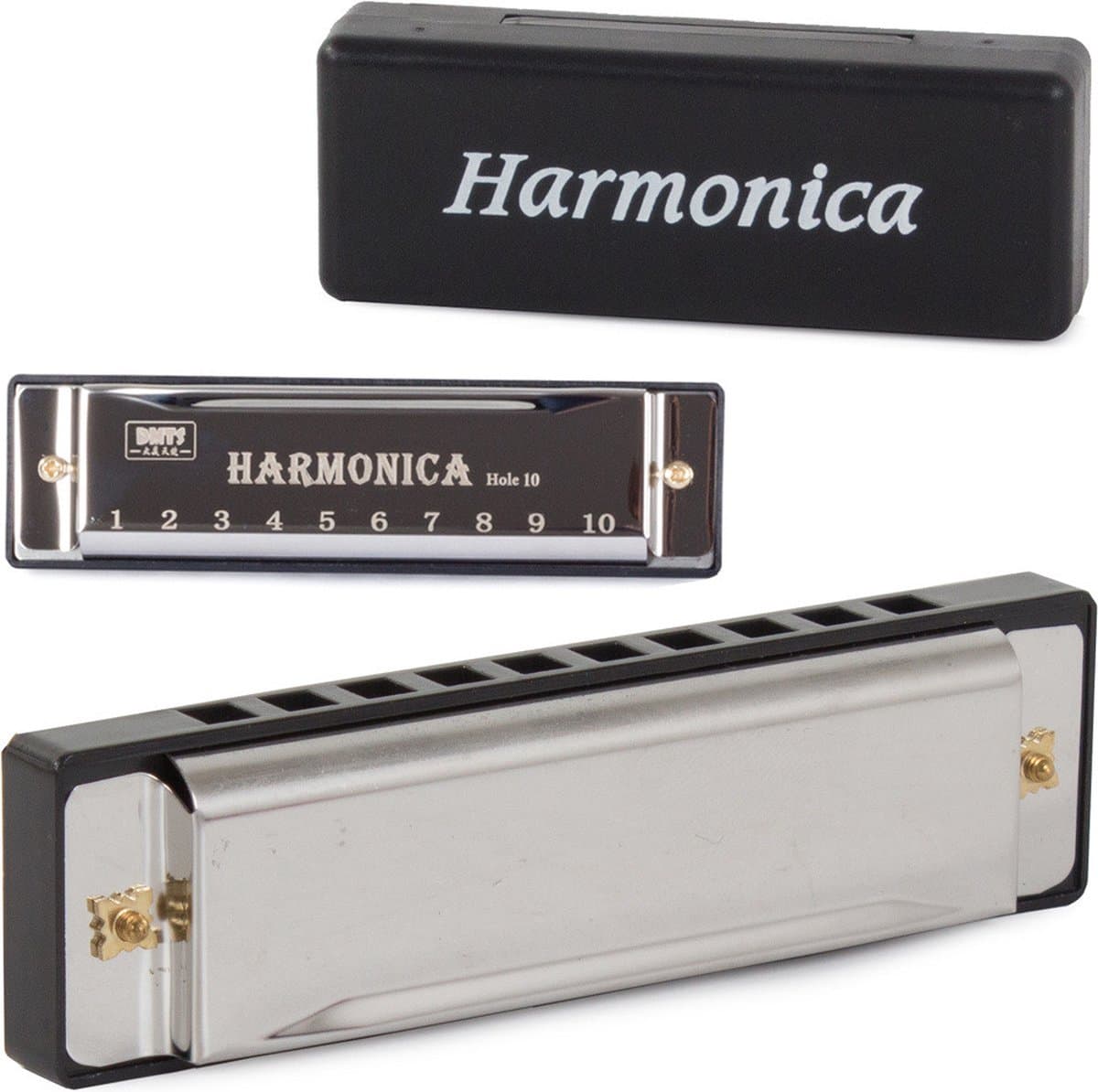 Premium Mondharmonica – Harmonica C majeur - Voor Volwassenen & Kinderen – Met Luxe Bewaardoos – Metaal — afbeelding 1