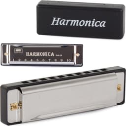 Premium Mondharmonica – Harmonica C majeur - Voor Volwassenen & Kinderen – Met Luxe Bewaardoos – Metaal — thumbnail 1