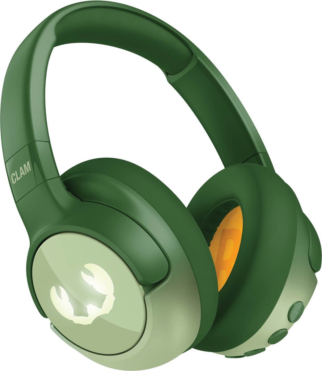 Fresh 'n Rebel Clam Junior - Koptelefoon kind - Kinder koptelefoon met Noise Cancelling - Draadloos (Bluetooth) & Bedraad – Inclusief Aux kabel (1m) - Lucky Lizard — afbeelding 1