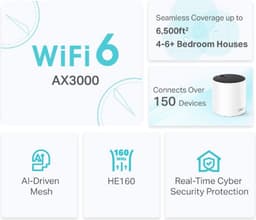 TP-Link AX3000 Mesh WiFi - WiFi Versterker - WiFi 6 - Dual-band - 3-Pack — thumbnail 4