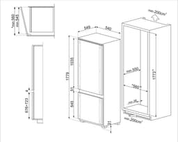 Smeg C41721E koel-vriescombinatie Ingebouwd 269 l Wit — thumbnail 5