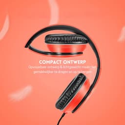 StayPowered Koptelefoon - Ingebouwde Microfoon - Lichtgewicht - Hoogwaardig Materiaal - Ademende Kussens - Oranje/Zwart - 1,5m lange Snoer - Opvouwbaar en Draagbaar - 3,5mm Aansluiting - Levering Sneller dan Aangegeven! — thumbnail 5