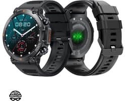 DutchWanted - Indestructible Smartwatch - 47mm - Voor Dames en Heren - Stappenteller - Hartslagmeter - IOS en Android - Zwart
