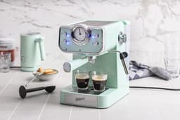 Espressomachine - koffie machine - espresso - Mint - Retro - OldScool - 950W - 1.5 liter — thumbnail 1