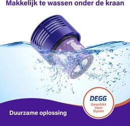 DEGG® - Hepa Filter Geschikt voor Dyson V10 - Wasbaar - Vervangt Dyson V10 Filter - Onderdelen - Duurzaam - Premium Kwaliteit - 4 STUK(S) — thumbnail 5