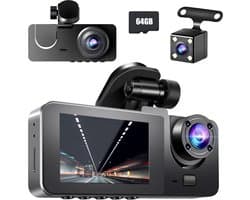 Lexium Dashcam voor auto - Dashcam - Dashcam voor auto voor en achter - Dashcam voor en achter - Dashcam voor en achter draadloos - Dual dashcam