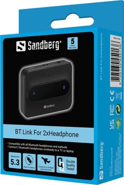 Sandberg 450-13 draadloze audiozender 3,5 mm 10 m Zwart — thumbnail 2