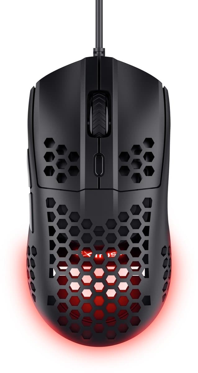 Trust GXT929 Helox - Gaming Muis - Ultra licht - RGB verlichting - 6400 DPI - Bedraad - Zwart — afbeelding 1