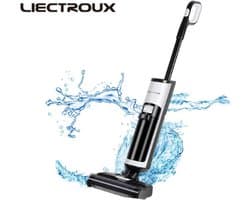 MazrekuHome® - Draadloze stofzuiger zonder zak - Steelstofzuiger grote dubbele watertanks - Menselijk stembegeleiding - Zelf drogend - 4000mHa batterij