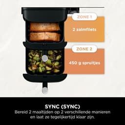 Ninja Double Stack Airfryer XXL - 7.6 Liter - Dubbele Gestapelde Lades - 6 Programma's - Inclusief 2 Kookrekjes - SL300EU — thumbnail 6
