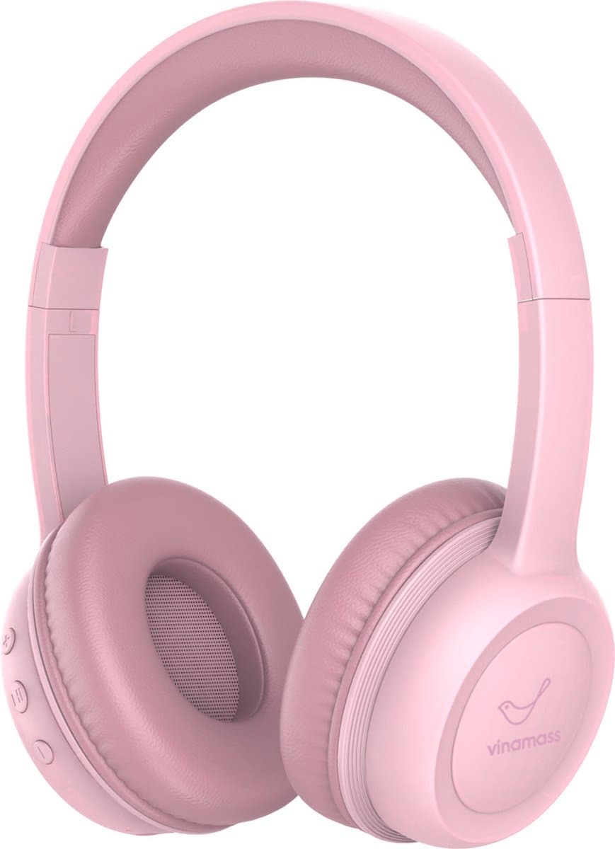 ATouch Kinderkoptelefoon Lite-X – Volumebegrenzing - Koptelefoon kinderen – Microfoon – Bluetooth koptelefoon – Duurzaam – Roze — afbeelding 1