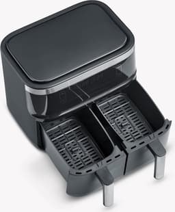 Equivera Dubbele Airfryer - Dubbele Mand - Dual Cook - Heteluchtfriteuse - Verschillende Programma's - Dual Zone - Mega — thumbnail 4