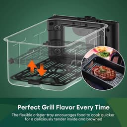 Luchtfriteuse 8 Liter met Dubbele Mand en LED Touchscreen - 2400W, 8 Programma's, Energiebesparend — thumbnail 5