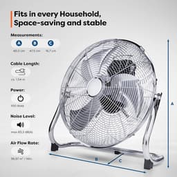 Equivera Vloerventilator - Tafelventilator - Kantelbaar - Meerdere Snelheden - Premium — thumbnail 2