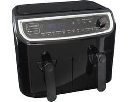 Gastronoma Airfryer - Dubbele Heteluchtfriteuse met laag vetgehalte - PFAS vrij - 18290006 - Zwart