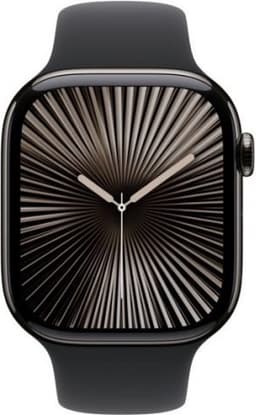 Apple Watch Series 10 - Wifi + 4G - 42mm - Slate Titanium Case met Zwart Sportbandje - M/L — thumbnail 1