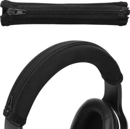 kwmobile cover voor koptelefoon hoofdband - geschikt voor AudioTechnica ATH-S200BT / ATH-S220BT - Koptelefoon band hoes van neopreen - In zwart — thumbnail 1