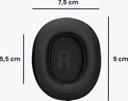 kwmobile 2x oorkussens geschikt voor JBL Tune 770NC / 770 / 720BT / 720 - Earpads voor koptelefoon in zwart — thumbnail 2
