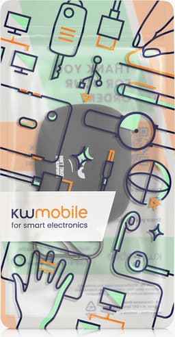 kwmobile Hoes geschikt voor JBL Wave Beam / Beam 2 / Wave 200TWS - Siliconen cover voor oordopjes in wit / zwart / zwart - Don't Touch My Headphones design — thumbnail 3