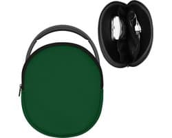 kwmobile headset hoes geschikt voor DOQAUS / H390 / WH-CH520 / WH-CH510 / Evolve 2 75 case - 23 x 21 cm - Neopreen koptelefoon cover - Hoofdtelefoon hoesje met vakjes in mosgroen