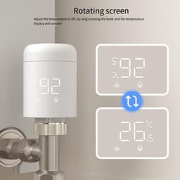 Slimme Radiator Thermostaat - Verwarming Controller - Energie Besparen - WiFi Bediening - 9 x 5.3 cm - Wit — thumbnail 4