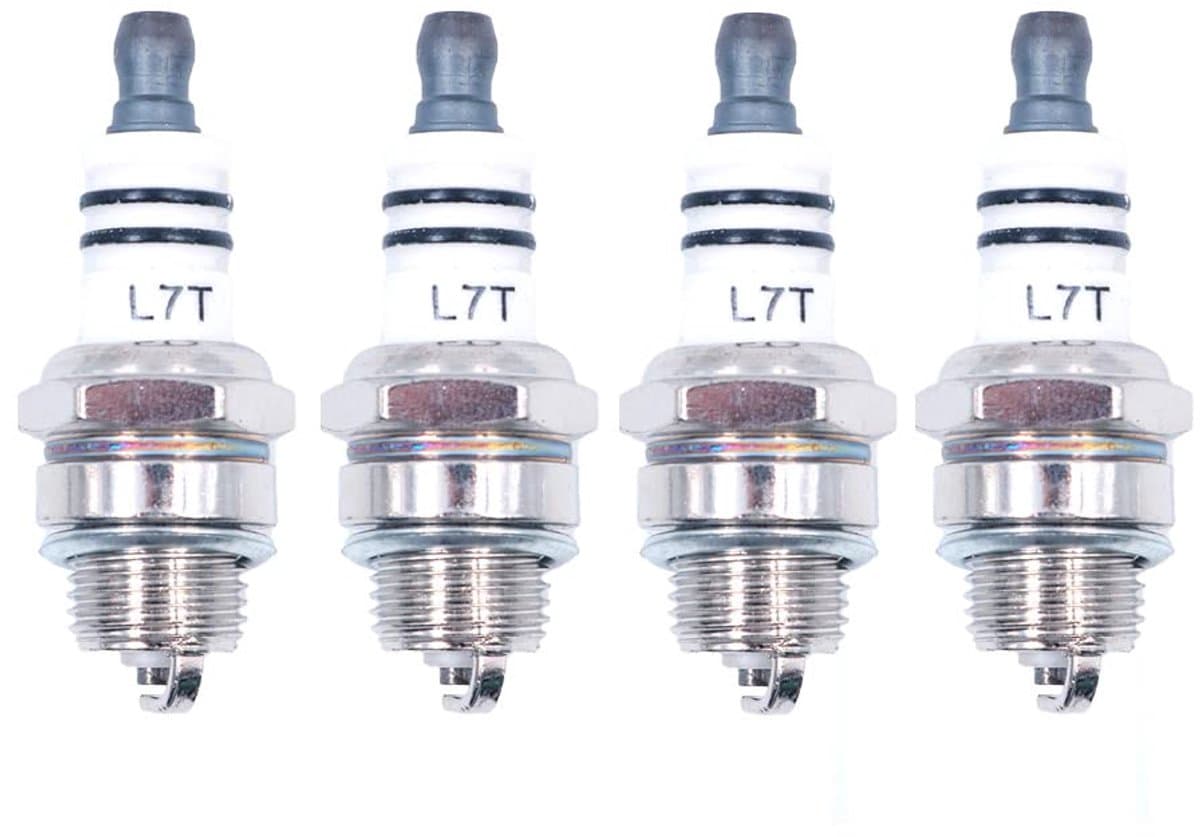 SnelShoppen - 4 Pack L7T Bougies voor 2-Takt Motoren, Vervangingsaccessoires voor Grasmaaier, Heggenknipper, Kettingzaag en Bosmaaier — afbeelding 1