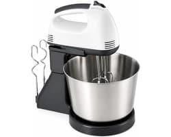 Keukenmixer Met Kom - Handmixer Tafelmodel - Bakken En Koken - 7 Snelheden - 2L Kom - Zilver