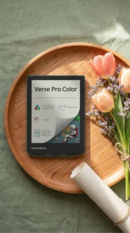 PocketBook Verse Pro Color e-reader Sage Glow – 6 inch – 16 GB – waterdicht + Sage met elastiek hoesje – voordeelbundel — thumbnail 2
