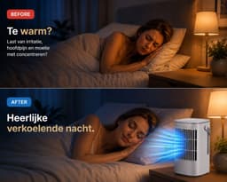 Mobiele Airco Zonder Afvoer - Mobiele Airco Zonder Slang - Compact En Zuinig - Ideaal Voor Koeling In Slaapkamers Of Kleine Kantoren — thumbnail 5