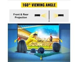 Beamer Scherm - Projector Screen - Projector Scherm - Projector Doek - Projector Scherm voor Beamer - Home Cinema Thuisbioscoop - Draagbare Beamer - Tripods