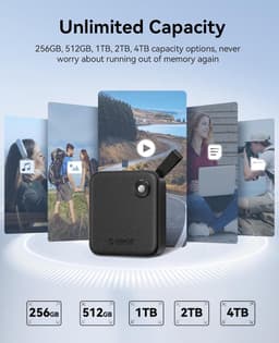 Externe SSD - Draagbare Opslag - Snelle Data Overdracht - Hoge IML Technologie - 512 GB - Zwart — thumbnail 4