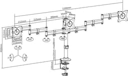 DIGITUS Tischhalterung universele Single tot 27" + Klemmhalt. — thumbnail 2