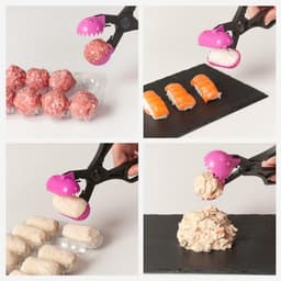 Krokettenmaker - Deegvormer - Eten Bereiden - 4 Verwisselbare Vormen - 1 Gebruiksvoorwerp - Paars — thumbnail 4