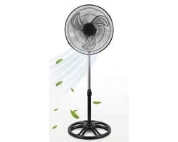Krachtige Statiefventilator - Tafelventilator- 60W - 25CM - 3 Snelheden - Zwart -