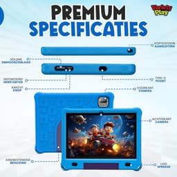 SnelShoppen - Kinder Tablet 10 inch - Android 15 - 64GB - Inclusief Hoes - Kindvriendelijke Tablet met Ouderlijk Toezicht - Ideaal voor Kinderen - WiF — thumbnail 4