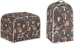 Keukenmachine Hoezen Set - Apparaat Covers Keuken - Keuken Organisatie - Spatwaterdicht Materiaal - Universele Maten - Paddenstoel Snail Print — thumbnail 4