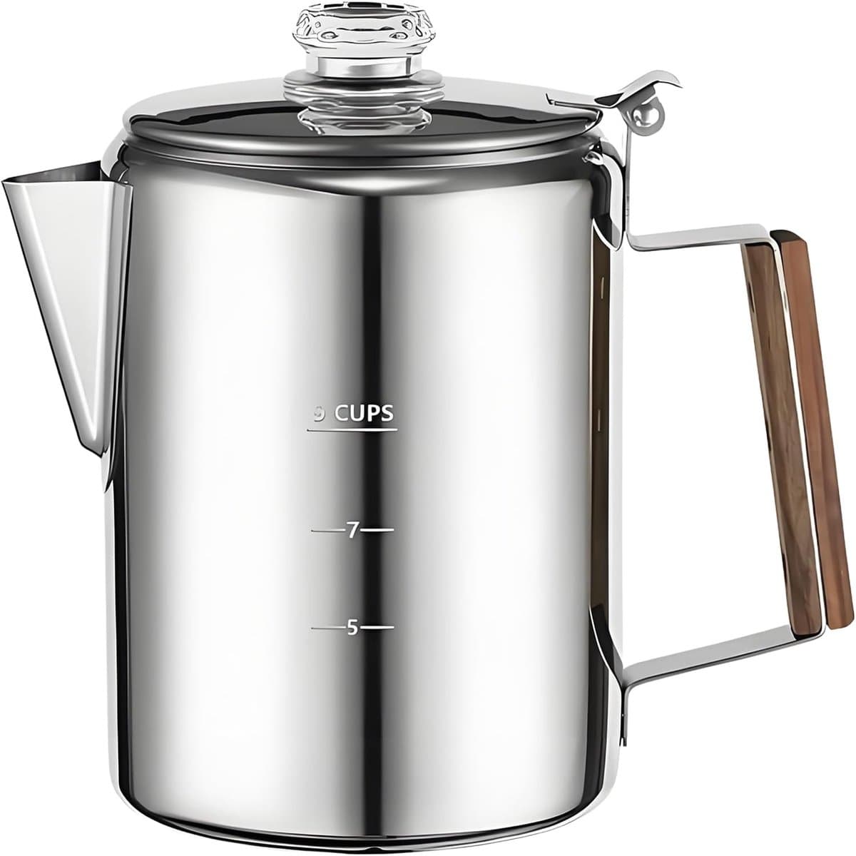 Koffiezetapparaat Percolator - Roestvrij staal - Koffie Zetten - Glazen venster - 6 kopjes - Meerkleurig — afbeelding 1