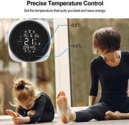 Slimme Thermostaat - Wifi Thermostaat Vloerverwarming - Energie Besparen - Spraakbediening - 10 x 10 x 7 cm - Wit — thumbnail 5
