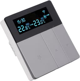 Slimme Thermostaat - Temperatuurregelaar Programmeerbaar - Energie Besparen - Kleuren LCD Scherm - 90-240V - Grijs — thumbnail 3