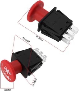 Dailygoods - PTO-schakelaar - Drukknop - Betrouwbaar en duurzaam - Geschikt voor grasmaaier - Noodstopfunctie - Eenvoudige installatie - Compatibel me... — thumbnail 4
