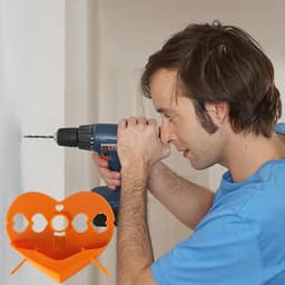 Boorstofvanger - Stofopvangbak - Schone werkplek - Praktisch flesontwerp - 10.5 x 8.3 cm - Oranje — thumbnail 5