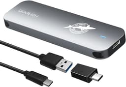 Externe SSD - Mini SSD Draagbare Opslag - Bestanden Opslaan - Schokbestendig Metaal - 2 TB - Grijs — thumbnail 1