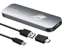 Externe SSD - Mini SSD Draagbare Opslag - Bestanden Opslaan - Schokbestendig Metaal - 2 TB - Grijs