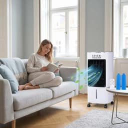 Innovastore Draagbare waterluchtkoeler - Luchtkoeler - Mobiele koeler - Luchtbevochtiger - Luchtnevelkoeler - Aircooler - Wit — thumbnail 5