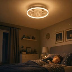 LED Plafondventilator met Afstandsbediening – Witte 20 inch Stille DC-motor Ventilator met Licht – 6 Snelheden – Dimbare Tri-color LED 36W – Zomer/Winter Functie – Inbouw Plafondventilator voor Slaapkamer & Woonkamer – 230V EU — thumbnail 5