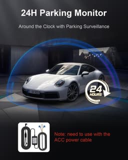 Dash CAM hardwire kit met type-C-aansluiting voor Jansite Mirror Dash CAM, 12V-24V naar 5V autolader stroomkabel. — thumbnail 2